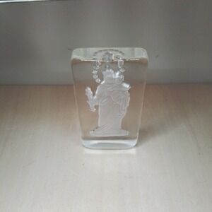 Vintage Clear Glass Religious Figure‎ Sculpture Statue
